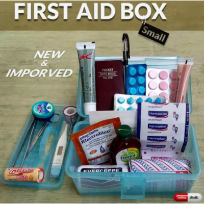 First Aid Kit - Small (Contains 19 Medical Supplies)